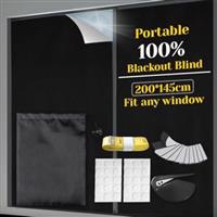 Blackout Blind, Blackout Blinds Stick on, Blackout Blinds, Large 100% Blackout Material, No Drill Blinds Black Out Portable Blackout Blind Cut to Any Size