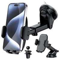 Vexloria Upgraded Car Phone Holder, Car Phone Mount 360 Rotation, With Super Strong Suction,Car Phone Cradle for Dashboard/Windscreen/Air Vent, Car Phone Holder for all 4.0''-7.0'' phones