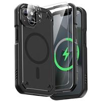 ORETECH Designed for iPhone 13 Case & iPhone 14 Case, with [2 Pack Screen Protector] [Compatible with MagSafe] [Military-Grade Protection] 360 Rugged Armor Shockproof Magnetic Phone Case