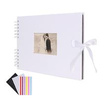 RECUTMS Photo Albums Scrapbook 80 Black Pages Scrapbooking C