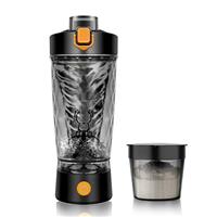 Electric Protein Shaker Bottle, Mixer Cup for Shakes and Meal Replacements, BPA-free, Portable Blender Cup with a Supplement Storage, USB Rechargeable Shaker Cups for Protein Shakes 24oz/650ml