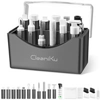Cleaning Kit for iPhone CleaniKu Phone Cleaner - Charging Port Cleaning Tool, Multi-Tool Phone Repair Restore with Speaker Cover, USB C Cleaning Kit for Lightning Cables,Connectors,Speakers (Black)
