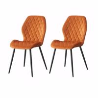 Weegstok Velvet Dining Chairs Set of 2/4/6 Lounge Reception Chair Kitchen Chairs Upholstered Seat Counter Chairs with Metal Legs for Living Dining Room