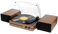 Mersoco Bluetooth Turntable with Built in Stereo Speakers,Vinyl Record Player with speaker, 3 Speed 3 Size Belt Driver Turntable for Entertainment and Home Decoration,Support Vinyl-to-MP3 Recording