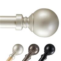 Deconovo 25mm Extendable Curtain Poles for Windows, Sturdy Curtain Rods with Brackets Fittings Set and Round Finals, Splicing Curtain Rods for Bedroom