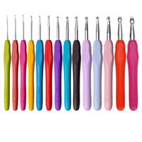 Crochet Hooks Set, 14 Pcs Crochet Kits for Beginners Adults, Ergonomic Soft Grip Handles, Smooth Knitting Needles Kit for Arthritic Hands, Crochet Needle Best for Women