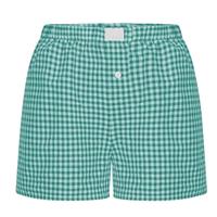 Jetjoy Gingham Boxer Shorts Women Y2k Pyjama Shorts Plaid Pr