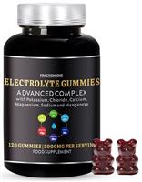 Fraction One Electrolyte Gummies 2000 mg per Serving, Enhanced with Potassium, Chloride, Calcium, Magnesium, Sodium and Manganese Supports Energy and Hydration 120 Gummies 60 Days Supply