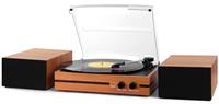 Mersoco Bluetooth Turntable with Built in Stereo Speakers,Vinyl Record Player Bluetooth