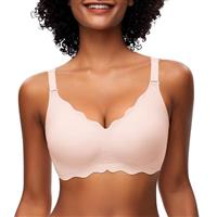 Cavotor Non Wired Bras for Women Seamless Support Wireless Bra for Large Breasts Comfort Soft Bras Ladies T Shirt Bralettes with Extra Extender