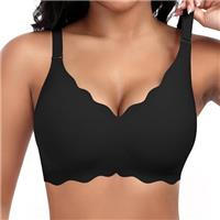 Cavotor Non Wired Bras for Women Seamless Support Wireless Bra for Large Breasts Comfort Soft Bras Ladies T Shirt Bralettes with Extra Extender