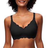 Cavotor Non Wired Bras for Women Seamless Support Wireless Bra for Large Breasts Comfort Soft Bras Ladies T Shirt Bralettes with Extra Extender