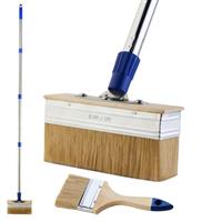 7" Decking Paint Brush Deck Stain Applicator with 60" Long Handle, 3" Paint Brush Included for Woodstains, Oils, Deck Coatings, Fence Wall Furniture
