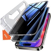 Tentoki Screen Protector for iPhone all,2 Pack Full Coverage Tempered Glass Film 9H+ Military-Grade Protection [Auto Dust Elimination] [No Bubbles No Dust] [Ultra-Transparent]