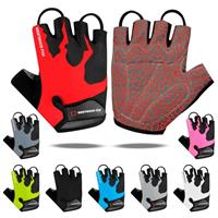WESTWOOD FOX Cycling Gloves Half Finger Unisex Padded Grips Palm Bicycle Summer Riding MTB Bike Gloves for Men Women Non-Slip Fingerless Short Mountain Bike Ride Sports Hiking Mitts Climbing Gym