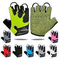 WESTWOOD FOX Cycling Gloves Half Finger Unisex Padded Grips Palm Bicycle Summer Riding MTB Bike Gloves for Men Women Non-Slip Fingerless Short Mountain Bike Ride Sports Hiking Mitts Climbing Gym