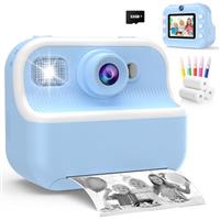 Kids Camera Instant Print, Toys for 3-12 Year Old Girls Christmas Birthday Gifts, 48MP Kids Selfie Digital Camera, 1080P HD Children Toddler Camera with 32GB Card
