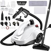 KROQO Steam Cleaner, Steam Mop with 23 Accessories, Powerful Multipurpose Portable Steamer for Cleaning to Remove Grime, Grease, for Multi-Purpose and Multi-Surface Floors, 16.4ft Power Cord