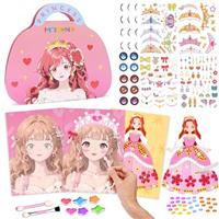 Arts and Crafts for Kids Toys for Girls Age 4 5 6 Girls Birthday Presents: Creative Plane Activities DIY Princess Makeup Craft Sets for 4-6-8 Year Old Kids, 4 5 6 7 8 Year Old Girls Christmas Gifts