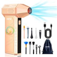 Compressed Air Duster - 150000RPM Electric Air Duster for Cleaning Keyboard&PC 3 Gears Adjustable Rechargeable Cordless Jet Dry Blower Air Blower for Car and Home