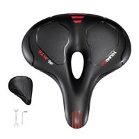 YOUNGDO Bicycle Saddle, Gel Bicycle Seat, Soft, Comfortable, Breathable, Shock-Absorbing, Ergonomic Bicycle Saddle with Waterproof Cover