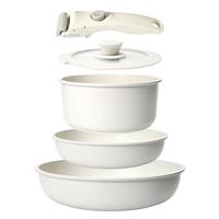 GiPP Pots and Pans Set Non Stick,Cookware Sets Nonstick Detachable Handle,Induction Kitchen Set Removable HandleRV Cookware Set,PFOA Free
