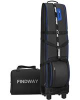 Findway Golf Travel Bag with Wheels [Upgraded], Heavy Duty Oxford Wear-Resistant Waterproof Travel Bag Case with Removable Pad, Premium Golf Flight Bag to Protect Clubs for Airline
