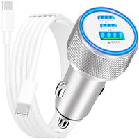 67W USB C PD/QC Type-C Fast Car Charging Adapter