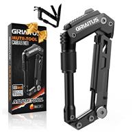 Locking Carabiner Clip 8 and 1 Multi Tool Heavy Duty Keychain Cool Pocket Gadgets Gifts for Men Cool Pocket Gadgets Outdoor Hiking Camping Accessories