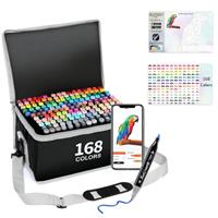 Alcohol Markers with Free APP, Alcohol Pens for Anime,Manga,Drawing,Sketching,Graffiti and Calligraphy, Art Supplies for Adults and Kids