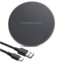 XLCY - 15W Fast Wireless Charger for iPhone 16/15/14/13/12/11, XR, for Samsung Galaxy S24/S23/22/21/20/10/Note (USB 3A Plug Required, not included), Perfect Bedside Wireless Charger