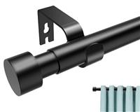 Curtain Poles, New Upgraded Metal Reinforced Curtain Pole, Curtain Pole With Brackets Fittings Set For Living Room, Bathroom, Bedroo Windows&Door