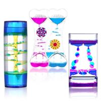 OSDUE Sensory Toys for Relaxation, Liquid Motion Bubbler Timer, Lava Lamp Effect Sensory Toy, Autism Toy and Special Needs Sensory Fidget, Calming Stress Relief Hourglass Toy