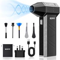 SDFM Powerful Compressed Air Duster-3 Gear Adjustable 130000RPM Electric Duster Good Replace can - Reusable no Canned for Computer Keyboard,Outdoors,Car,Home.