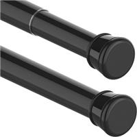 1/2Pcs Extendable Curtain Poles No Drill Tension Rods for Curtains Expandable Curtain Pole for Window, Net Curtain, Wardrobe