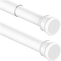 1/2Pcs Extendable Curtain Poles No Drill Tension Rods for Curtains Expandable Curtain Pole for Window, Net Curtain, Wardrobe