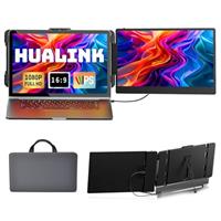 hualink Laptop Screen Extender Monitor - 14 Inch IPS FHD 1080P HDMI/USB-A/Type-C Laptop Monitor Extender,Portable Monitor for Laptops 13-17"(Maximum Length: 15.74")