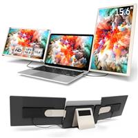 Laptop Screen Extender, 14 FHD 1080P IPS Portable Monitor Fit for 13-17.3" Laptop, Build-in Stand, Plug and Play Laptop Monitor Extended Compatible with Mac, Wins