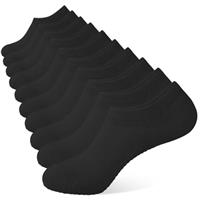 YOJOOM No Show Trainer Socks for Womens 5 Pairs Non Slip Low Cut Ankle Socks Invisible Footies Loafers Casual Boat Shoes Size 4-7 7-9