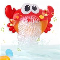 Qivange Baby Bath Bubble Machine Toys for Toddler Crab Bath Toys for 6-12 12-18 Months Girls Boys Automatic Shower Bathtub Bubble Maker with Music for Kids Ages 1-3 Birthday Gifts
