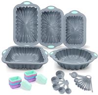 To encounter 46 Pieces Silicone Baking Pans Set, Metal Frame
