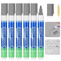 Flintronic Grout Pen, Tile Paint Marker with Replacement Nib, Tiles Grout Pen Wall Repair Pens, Tile Grout Reviver Pens for Bathrooms Kitchen Floor Tile, Wall Lines