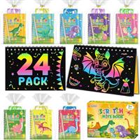 LIKYMO Party Bag Fillers for Kids - Scratch Art Party Bag Fillers, Arts and Crafts Rainbow Scratch Notebooks Gifts age 4-9 Birthday Classroom Gifts for Boys Girls