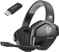 NUBWO Gaming Headset, 2.4GHz Wireless Gaming Headphone for PS4, PS5, PC, NS, 5.3 Bluetooth Headphone with 100Hr Battery, Flip Noise Canceling Microphone, 3.5mm Wired Mode for Xbox Series - Blue