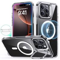 ESR for iPhone 16 Pro Case, Camera Control Compatible with MagSafe, Military-Grade Protective Case, Built-in Stash Stand Phone Case, Scratch-Resistant Back Cover, Classic Series, Clear