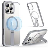 ESR for iPhone 16 Pro Max Case with Stand, Compatible with MagSafe, Magnetic Kickstand Case for iPhone 16 Pro Max, Military-Grade Protection Shockproof Case, Boost Series, Clear Grey