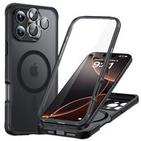 ESR for iPhone 16 Plus Case Set, 1 Set Individual Lens Protectors, Compatible with MagSafe Phone Case, Full-Coverage Military-Grade Protection, Scratch Resistant, Armor Series,Clear Black