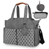 comeder Nappy Changing Bags, Multifunctional Baby Nappy Changing Tote Bag, Large Capacity Waterproof Baby Changing Bags with Pacifier Bag for Diaper All Baby Accessories