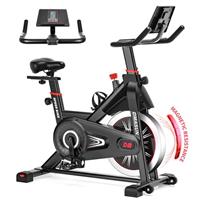 DMASUN Exercise Bike for Home Gym Use, Super Quiet Magnetic Indoor Cycling Bike with LCD Momitor & Tablet Holder - Stationary Bike with Comfortable Seat Cushion, 350LBs Capacity(Pro Model)