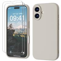 GOODVISH 3 IN 1 for iPhone 15/15 Pro/15 Pro Max/16/16 Pro/16 Pro Max/16e Case, Upgraded Camera Protection, 2X HD Screen Protector, Liquid Silicone Anti-Scratch Shockproof Anti-Fingerprint Phone Case